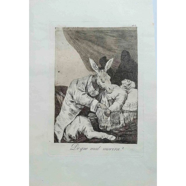 Francisco Goya, ¿De qué mal morirá?, Original Etching, 1799 For Sale - Image 3 of 3