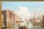 Blue Italian Oil on Canvas Painting of Venice, circa 1830 in Original Giltwood Frame For Sale - Image 8 of 9
