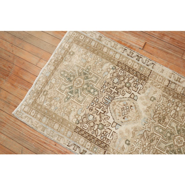 Early 20th Century Antique Zabihi Collection Neutral Color Heriz Rug - 2'6" x 4' For Sale - Image 5 of 7