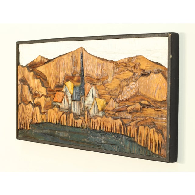 1970s 1970s Jean-Claude Gaugy Carved Wood Panel For Sale - Image 5 of 7