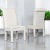 Contemporary 6 White Upholstered High Back Parsons Dining Chairs For Sale - Image 3 of 17
