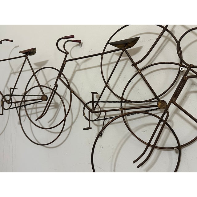Mid-Century Modern Iconic C. Jere Artisan House Bicycles Wall Sculpture, Signed & Dated ’72 For Sale - Image 3 of 3