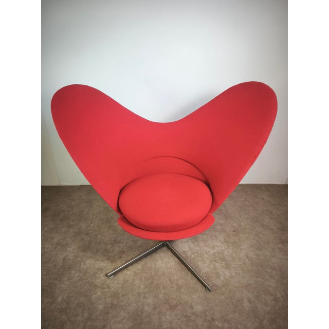 Red Heart Cone Armchair by Verner Panton for Vitra, 2003 For Sale - Image 8 of 9
