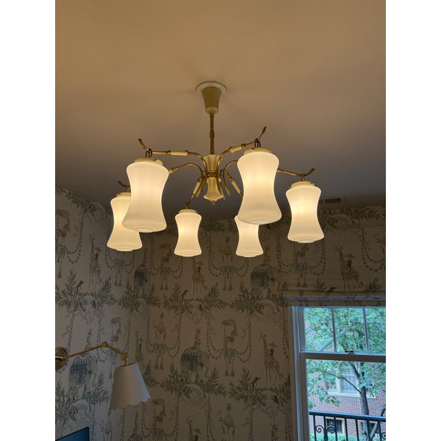 Vintage Stilnovo 6 Arm Chandelier For Sale - Image 13 of 13