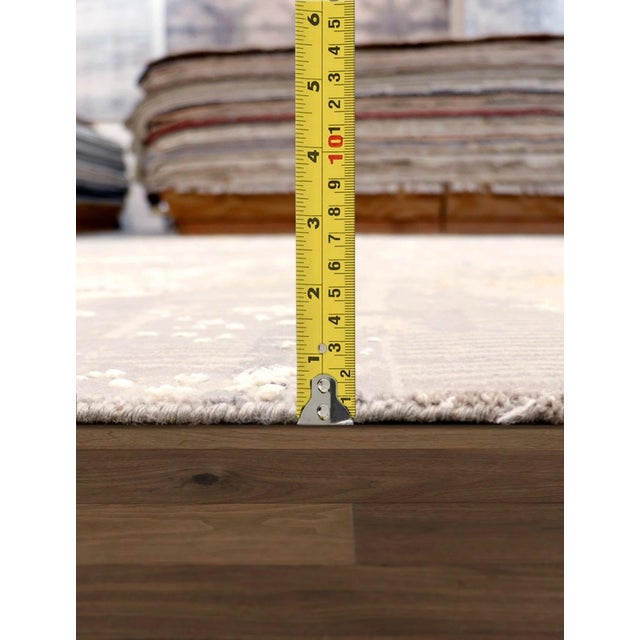 Pasargad Home Modern Beige Silk & Wool Area Rug- 9' 2" X 12' 3" For Sale - Image 4 of 7