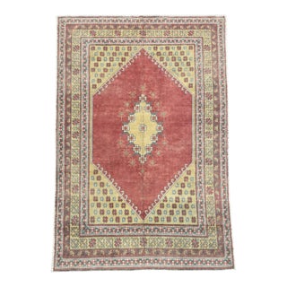 Antique Gördes Rug | Delicate Floral Motifs | 7x11 For Sale