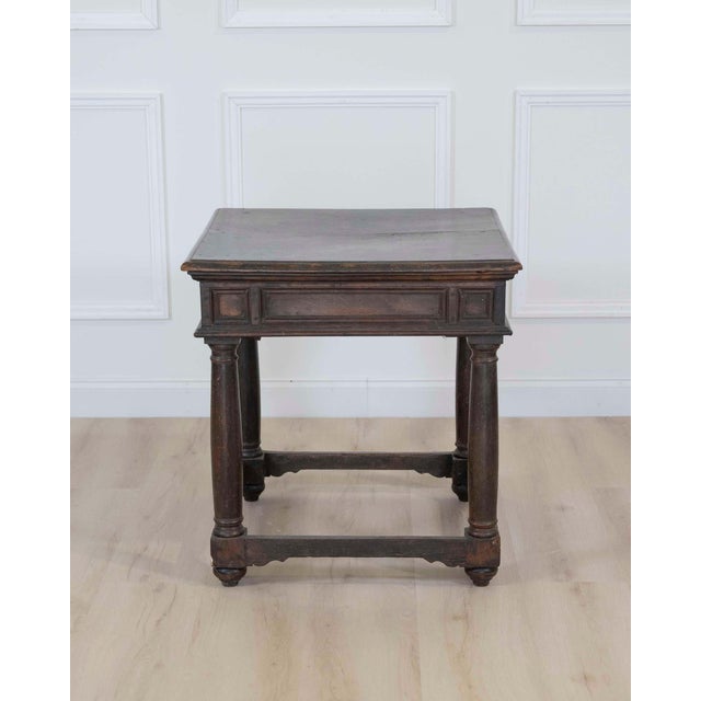 17th Century Italian walnut square side table For Sale - Image 10 of 12