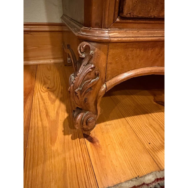 Antique French Rococo Revival Mirrored Armoire With Carved Crest, Circa 1900 For Sale - Image 4 of 6