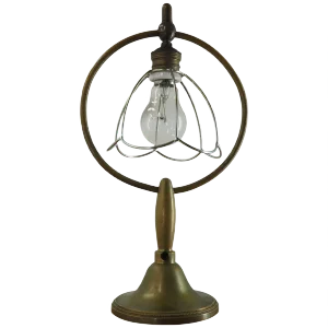 Art Deco Brass Table Lamp, 1930s