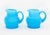 Mid-Century Modern Erik Hoglund Turquoise Blue Glass Water Jugs, Pair For Sale - Image 3 of 9