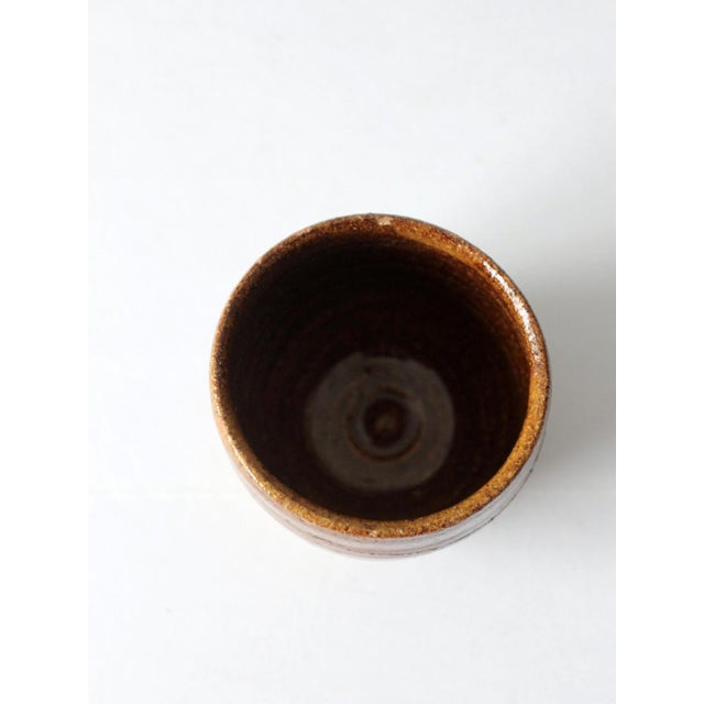 Vintage Studio Pottery Cup Vase For Sale - Image 9 of 9