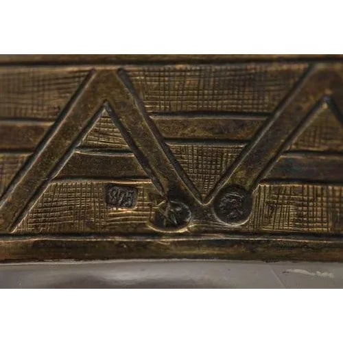 Crystal Vase with Silver Finish For Sale - Image 4 of 5