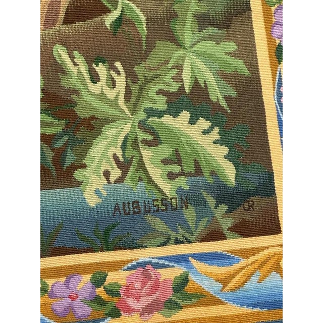 1950s Vintage French Aubusson Tapestry, 1950s For Sale - Image 5 of 18