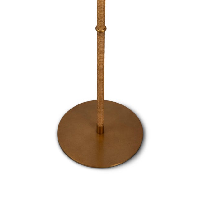 Coastal Malibu Rattan Floor Lamp For Sale - Image 3 of 5