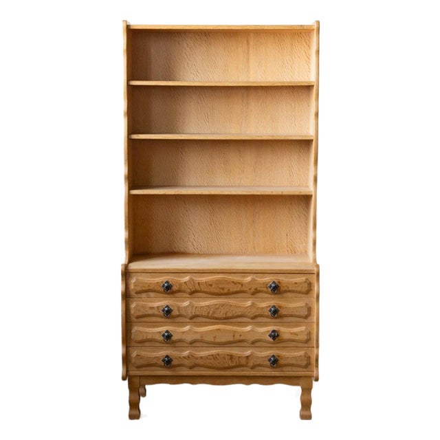 Kjærnulf Style Danish Oak Bookcase, C. 1970s For Sale