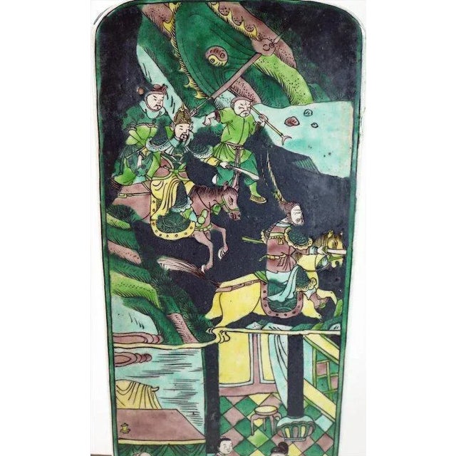 19th Century Chinese Porcelain Famille Noir Square Vase as a Lamp For Sale In New York - Image 6 of 8