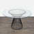 Modern Pottery Barn Modern Glass Dining Set With Black Metal Table and 2 Black Chairs For Sale - Image 3 of 11