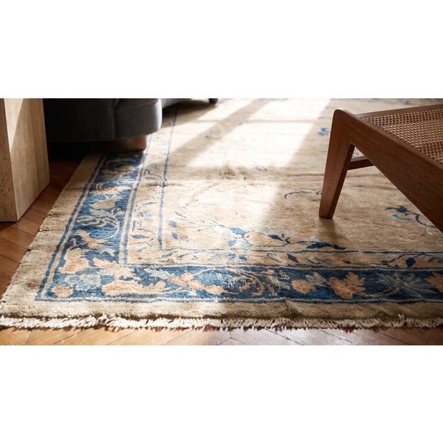 Ivory Antique Chinese, Peking Rug For Sale - Image 8 of 8