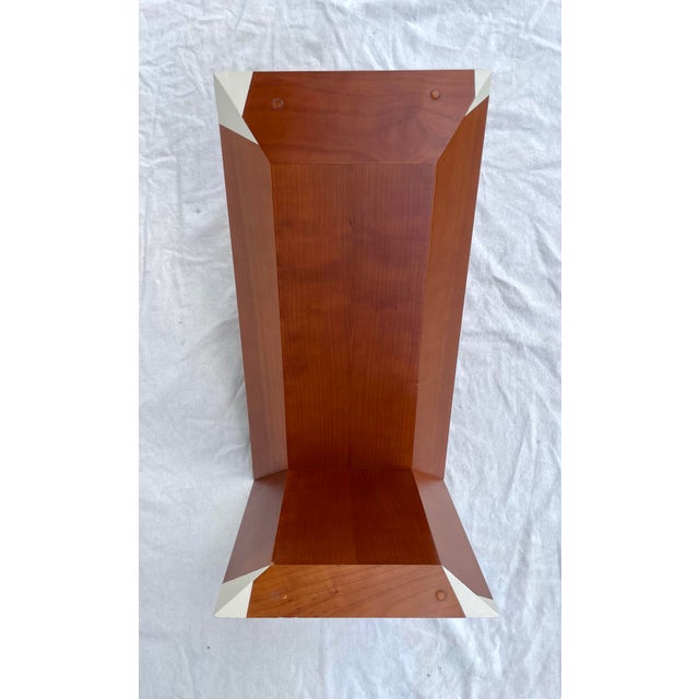 Italian Modern Valentino Coffee Table in Wood and Stone, Attributed to Emanuele Zenere for Cattelan Italia For Sale In Los Angeles - Image 6 of 12