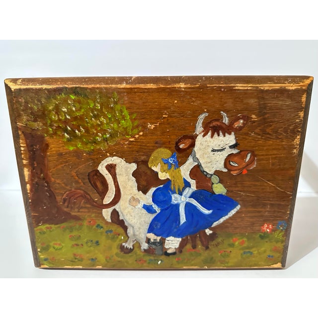 Vintage 1970s/1908s Hand Crafted Wooden Folk Art Foot Stool For Sale In Orlando - Image 6 of 12