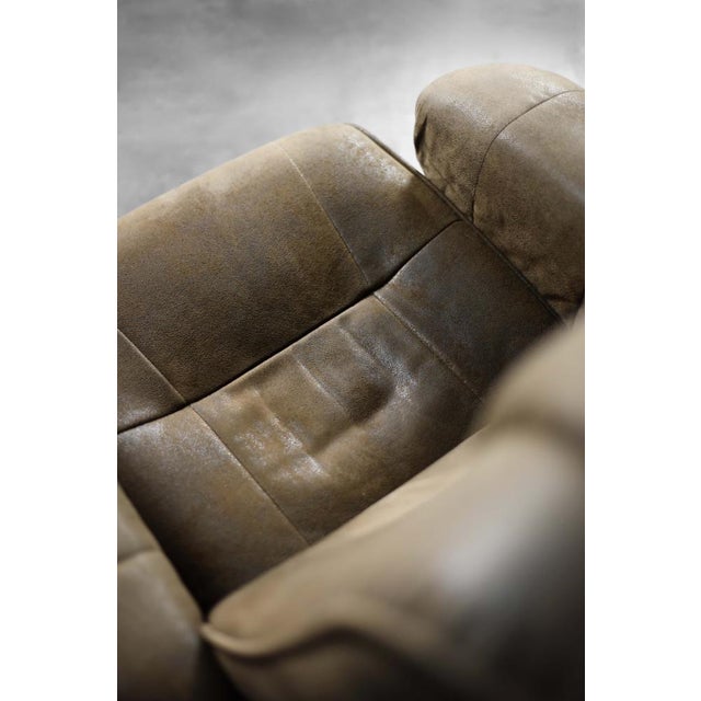 Set of Mid-Century Modern Danish Brown Swivel Chair & Ottoman, 1960s For Sale - Image 18 of 18