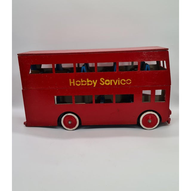 Large Vintage Wooden London Bus, 1970s For Sale - Image 11 of 13