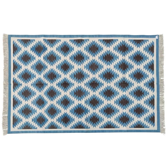Not Yet Made - Made To Order Simone Rug, 5x8, Blue For Sale - Image 5 of 5