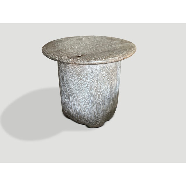 Contemporary Andrianna Shamaris Unique Drum Style Round Table For Sale - Image 3 of 5