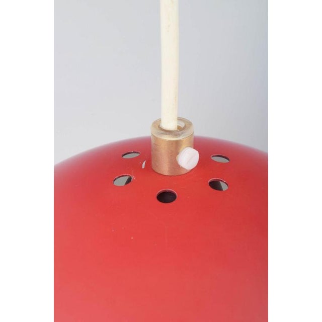Verner Panton Topan Pendant Lamp in Red Lacquered Metal by Verner Panton for Louis Poulsen, 1960s For Sale - Image 4 of 5