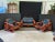 1960s Mid-Century Modern Italian Bamboo and Rattan Lounge Set W/ Reversible Cushions For Sale - Image 5 of 12