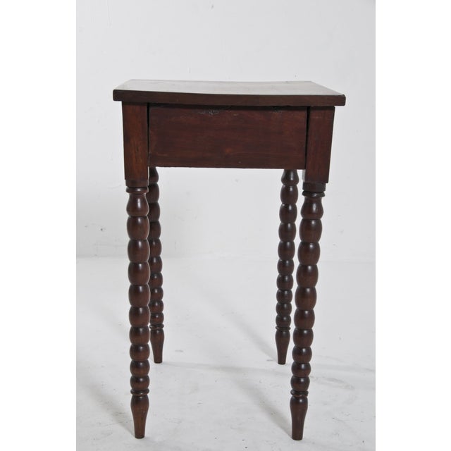 Brown Small Wooden Side Table For Sale - Image 8 of 11