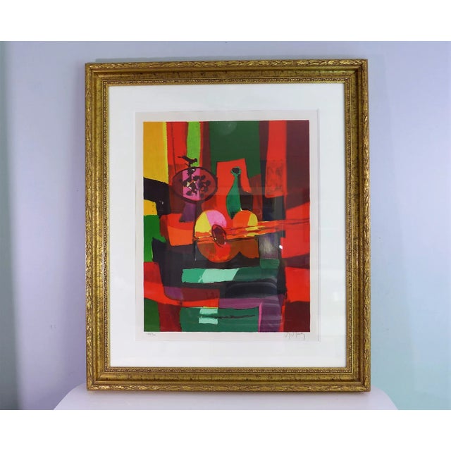 Mid 20th Century "Les Raisins Bleus" Marcel Mouly Original Signed Limited Edition Lithograph, Framed For Sale - Image 10 of 10