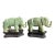 Antique Chinese Heavy Jadeite Jade Elephant Pair W/ Custom Stands 1920 For Sale