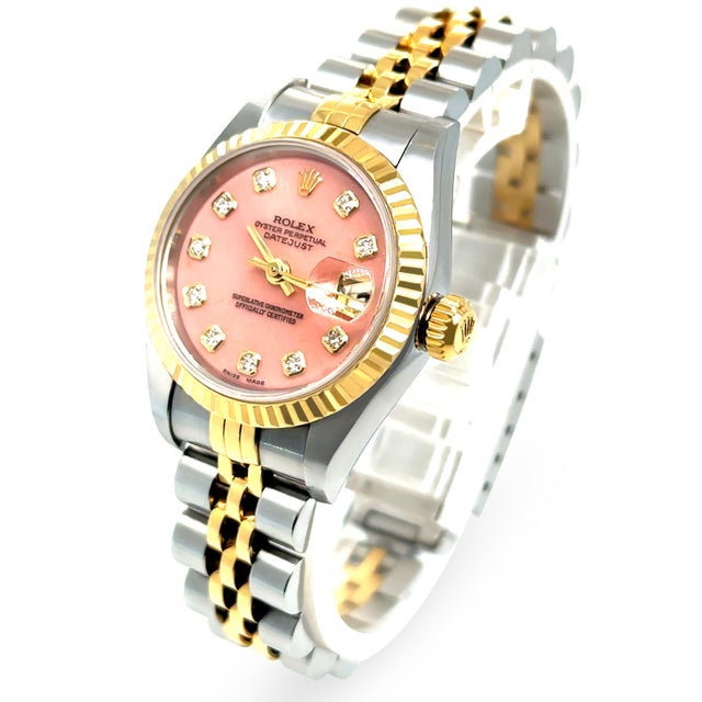 A timeless Rolex Datejust 26mm wristwatch crafted in stainless steel and 18ct yellow gold, featuring the iconic Jubilee...