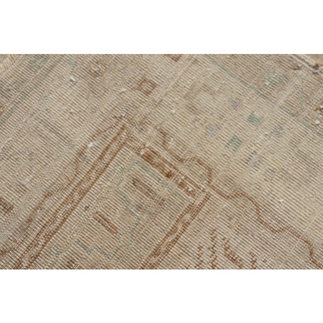 Vintage Oushak Rug From Turkey With Muted Colors and Tribal Medallion For Sale - Image 11 of 11