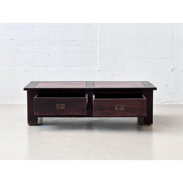 Mid-Century Modern Colonial Coffee Table with Drawers For Sale - Image 3 of 16
