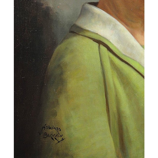 Howard Barron, Katherine Merry Nee Horstmann, Director of Horstmann Gear Company, 1946, Oil on Canvas For Sale - Image 9 of 18