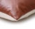 Luxury Cognac Genuine Leather Throw Pillow 18x18 | Handmade Full-Grain Leather Cushion For Sale In San Francisco - Image 6 of 9