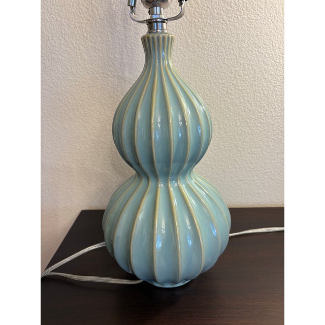 1980s Mid Century Modern Ceramic Lamps, a Pair For Sale - Image 5 of 7