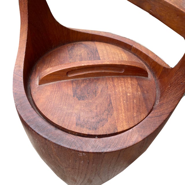 Mid-Century Modern 1970s Danish Modern Teakwood Ice Bucket by Dansk (Jens H Quistgaard) For Sale - Image 3 of 5