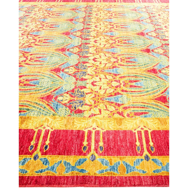 Solo Rugs Arts & Crafts Hand-Knotted Area Rug - Purple, 9' 0" x 11' 7" For Sale - Image 4 of 8