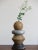 This candle or flower holder is composed of 2 marbles: Carrara White and Bardiglio Gray, and solid wood. It features an...