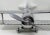 Silver Art Deco Inspired Model Aluminum Airplane With Articulated Landing Wheels & Propeller For Sale - Image 8 of 12