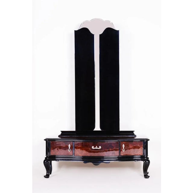1920s Art Deco Dressing Mirror in Walnut, 1920s For Sale - Image 5 of 11