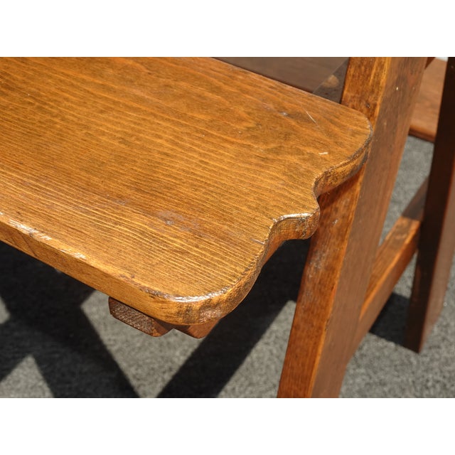 Brown Vintage French Country Oak Five Tier Carved Display Plant Stand For Sale - Image 8 of 12