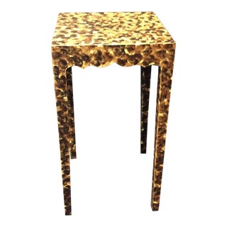 Contemporary Faux Tortoiseshell Side Table
