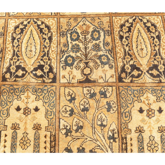 Textile Fine Antique Persian Kirman Botanic Handmade Wool Rug For Sale - Image 7 of 9