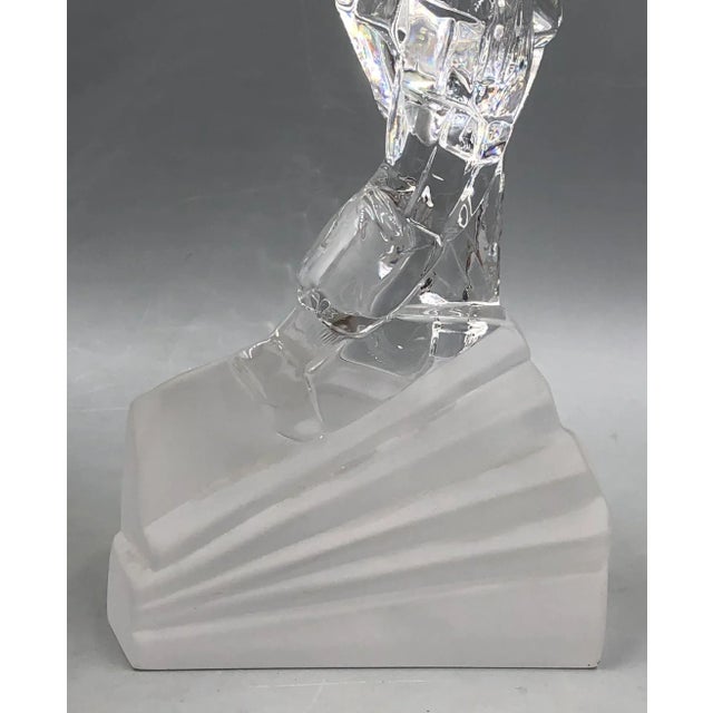 Crystal Glass Golfer on Wooden Base from Sevres France For Sale - Image 16 of 18