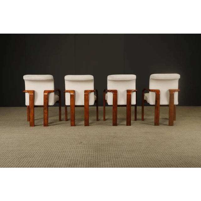 Textile Set of Four Sculptural Armchairs in the Style of Afra & Tobia Scarpa, 1970s For Sale - Image 7 of 15