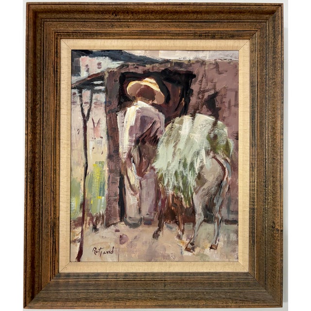 Early 20th Century "Little Donkey" Oil Painting by Renowned Texas Artist, Emily Rutland (1890-1983) For Sale - Image 11 of 11
